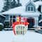 4ft. 2D Vintage Vegas Santa Stop Here Sign with Cool White, Warm White & Red Flowing UL LED Lights